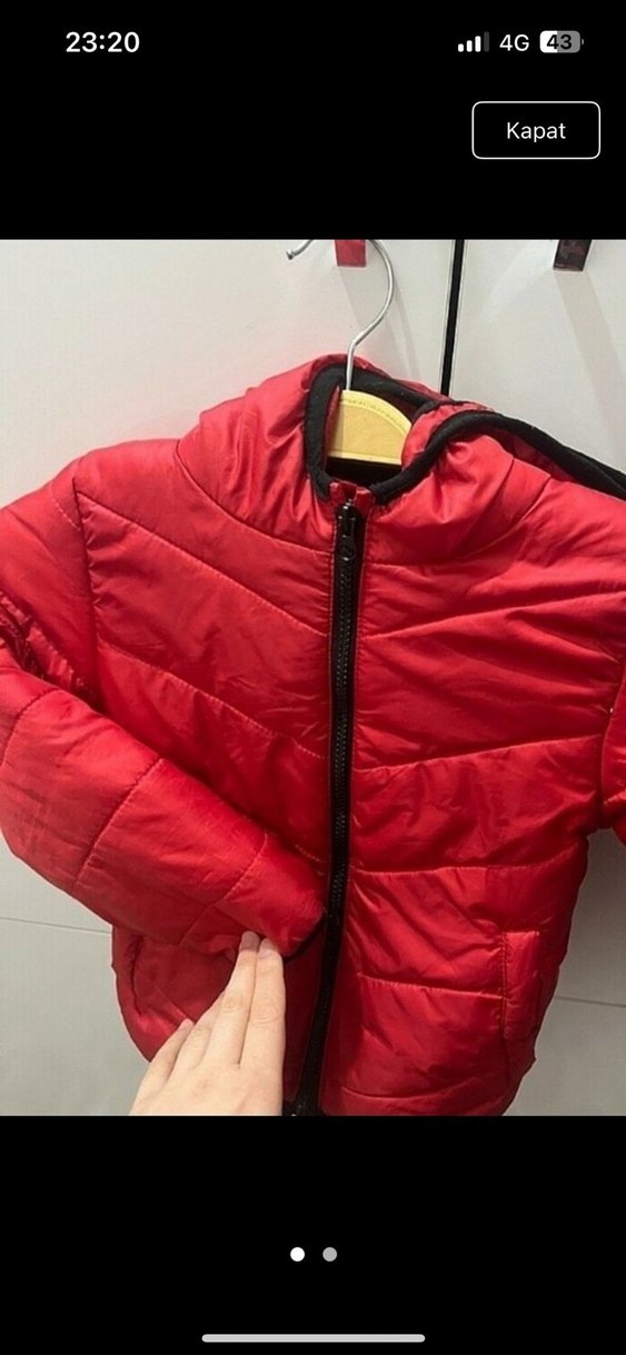 Kırmızı Fermuarlı Erkek Çocuk Mont - Görsel 2