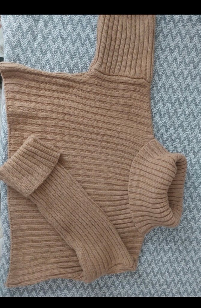 Bej Triko Boğazlı Kadın Kazak - Görsel 2