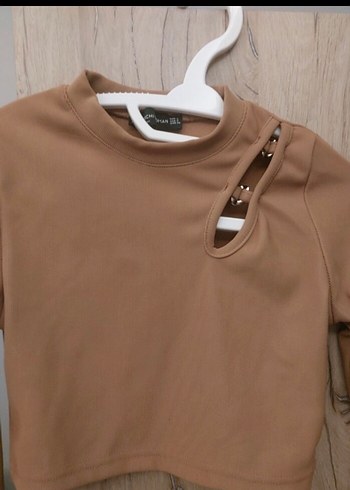 Bej Mini Süet Kadın Sweatshirt - Görsel 2