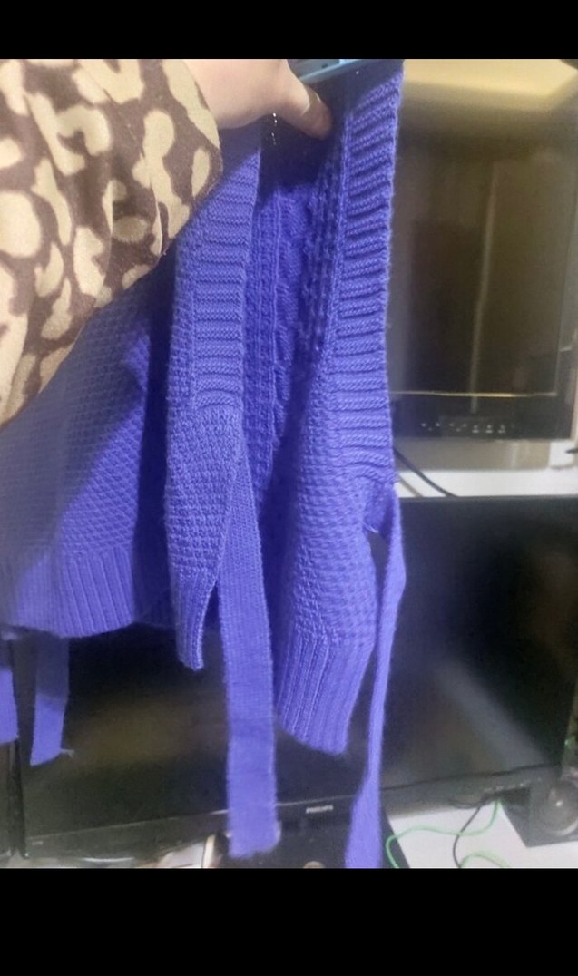 Kadın Mavi Örgü Balıkçı Yaka Süveter - Görsel 2