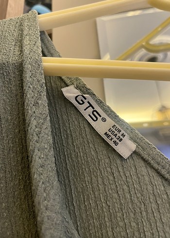 Bej Uzun Keten Elbise, V Yaka, Salaş Kesim - Görsel 3