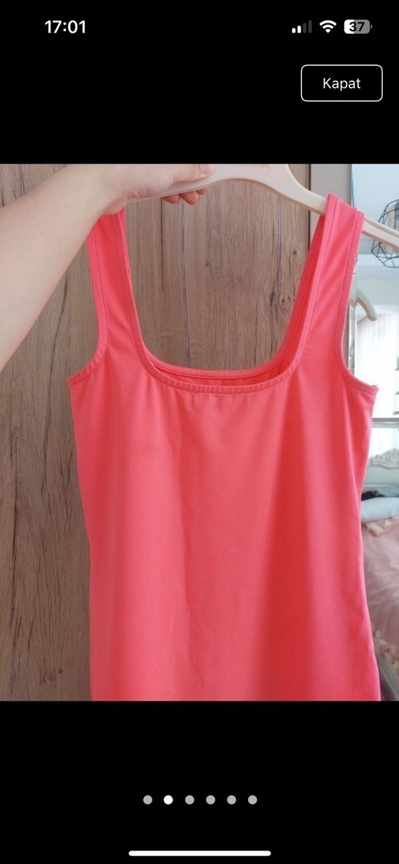 Pembe Midi Kolsuz V Yakalı Elbise - Görsel 2