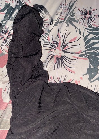 Siyah Drapeli Straplez Uzun Abiye Elbise - Görsel 3