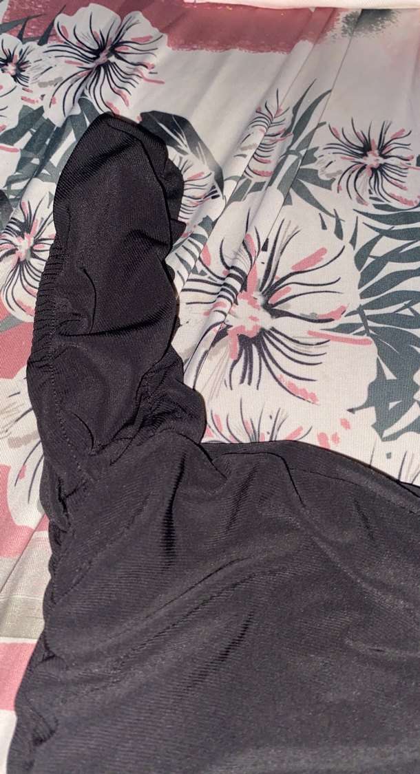 Siyah Drapeli Straplez Uzun Abiye Elbise - Görsel 3