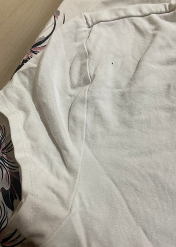 Kız Çocuk Beyaz Kısa Kollu Basic Tişört - Görsel 2