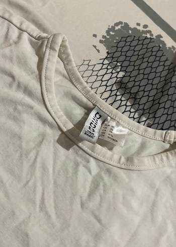 Kız Çocuk Beyaz Kısa Kollu Basic Tişört - Görsel 3