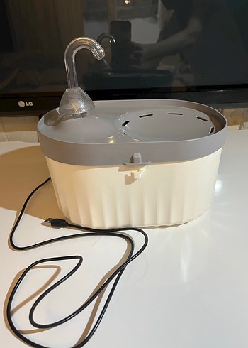 Gri otomatik kedi köpek su arıtma çeşmesi - Görsel 2