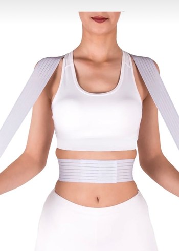 Sarı Kısa Göğüs sırt Destekli Korse - Görsel 4