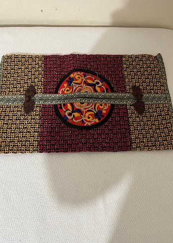 Renkli Nakışlı Bohem peçetelik - Görsel 2