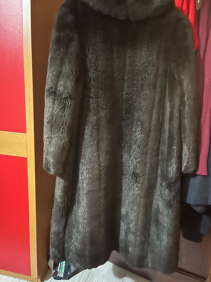 Siyah Kadın hakiki  Kürk Kaban - Görsel 3