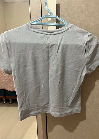 Açık mavi  Kısa Kollu Basic Tişört - Görsel 2