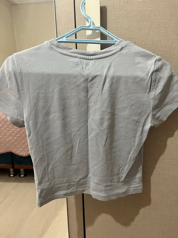 Açık mavi  Kısa Kollu Basic Tişört - Görsel 2