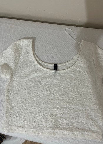 Kadın Beyaz Dantel Detaylı Tekne Yaka Bluz - Görsel 2