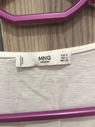 s Beden Mango Beyaz Tshirt