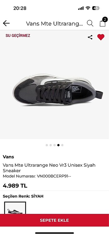 39 Beden gri Renk Vans Neo Vr3 Snekar