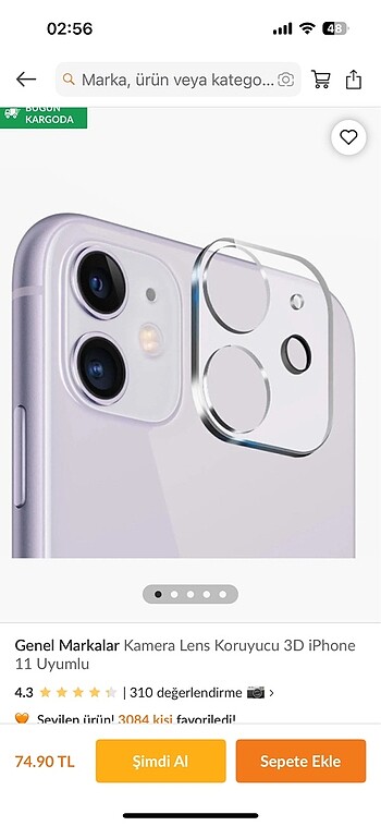 İphone 11 Lens koruyucu