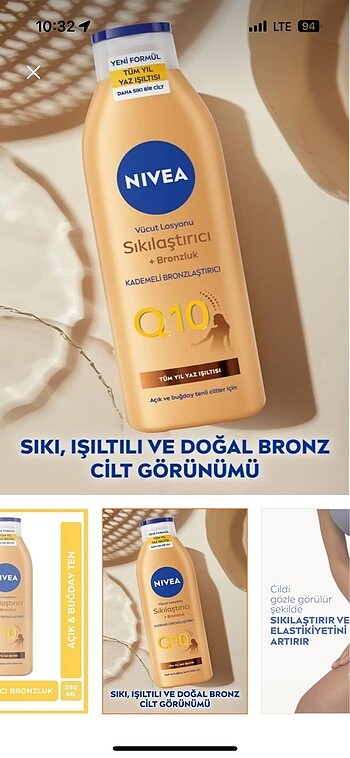 Sıkılaştırıcı nivea krem