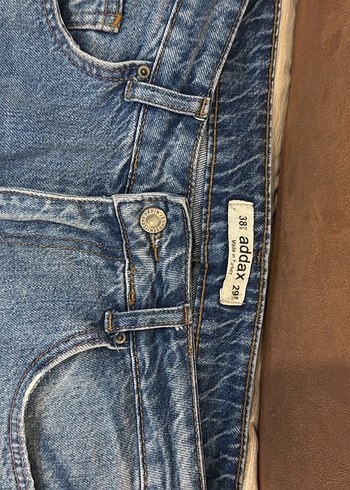 dizleri yırtık wide leg jean - Görsel 3