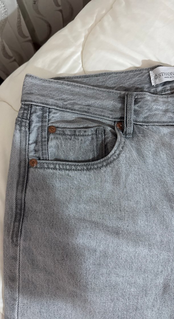 Kadın Gri Denim Pantolon - Görsel 3