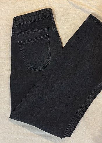 siyah antrasit wide leg jean - Görsel 4