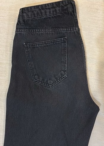 siyah antrasit wide leg jean - Görsel 3