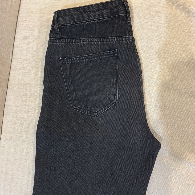 siyah antrasit wide leg jean - Görsel 3