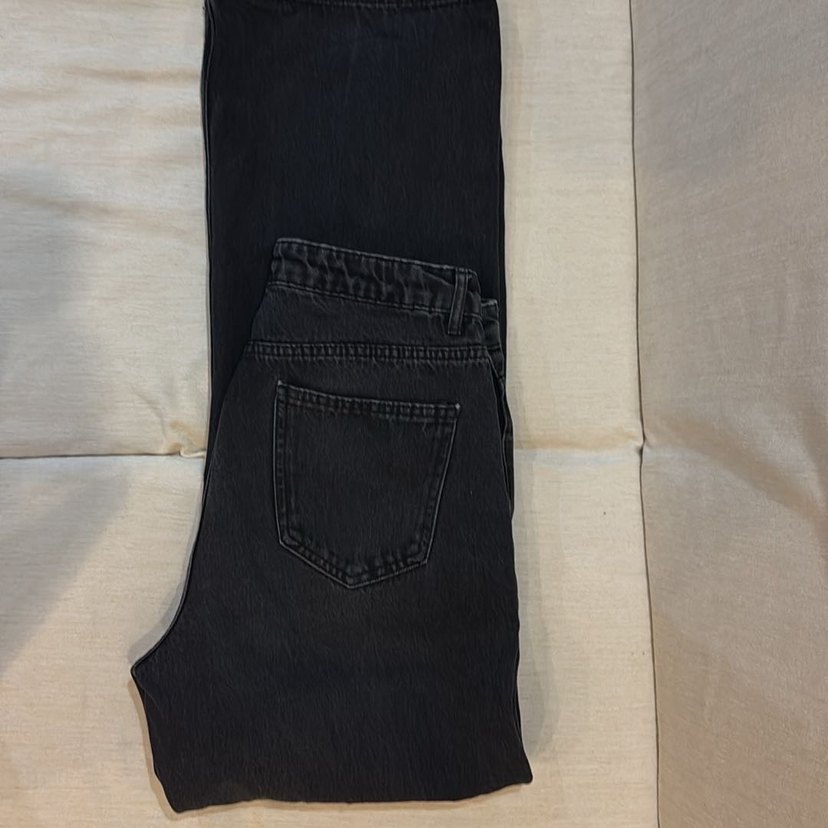 siyah antrasit wide leg jean - Görsel 5