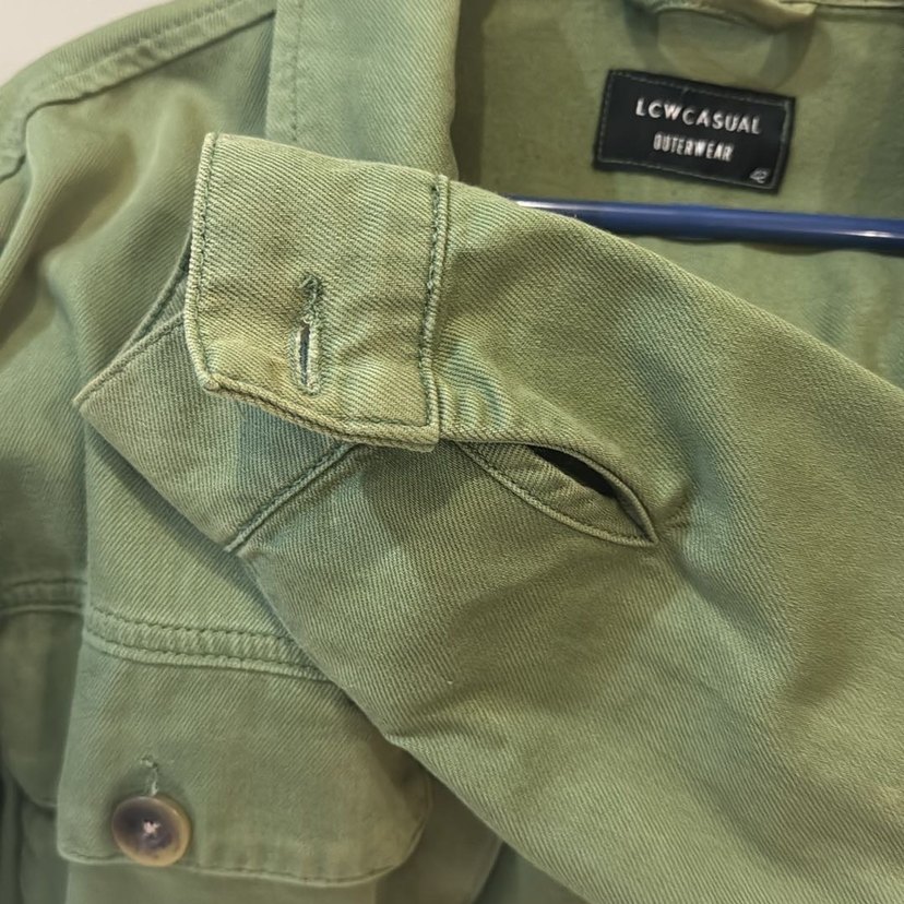 Düğmeli Kısa Kadın Haki Ceket - Görsel 3