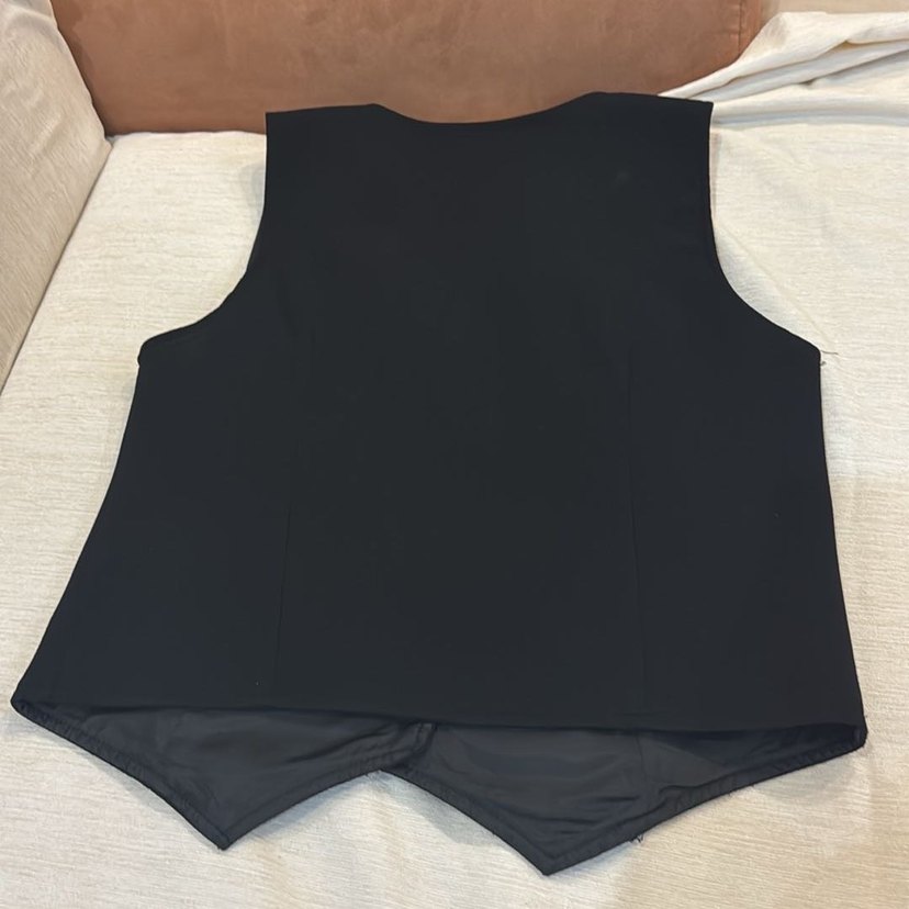 Düğmeli Siyah Kadın Yelek - Görsel 4