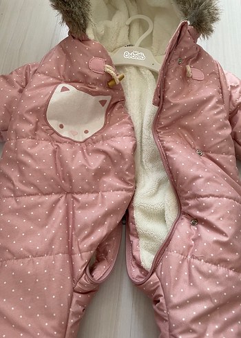 Peluş Detaylı Pembe Astronot Tulum - Görsel 5