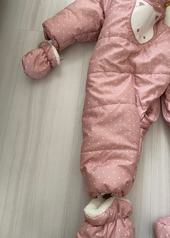 Peluş Detaylı Pembe Astronot Tulum - Görsel 6