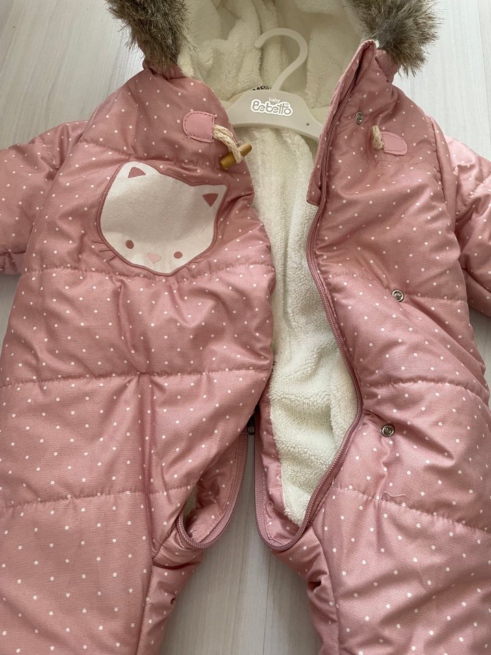 Peluş Detaylı Pembe Astronot Tulum - Görsel 5