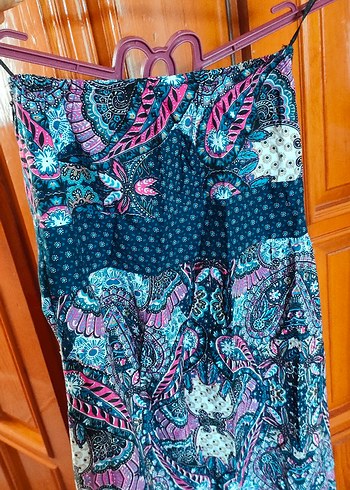 Çok Renkli Bohem Uzun Elbise  uyumlu sadecebir kaç defa giyildi - Görsel 2