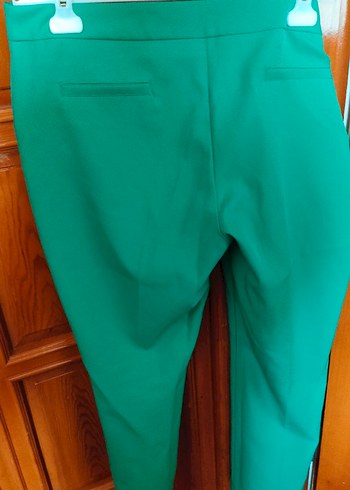 Yeşil Midi Kumaş Pantolon - Görsel 3