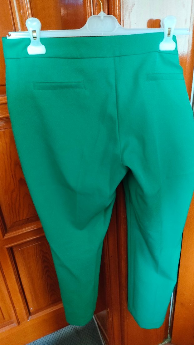 Yeşil Midi Kumaş Pantolon - Görsel 3