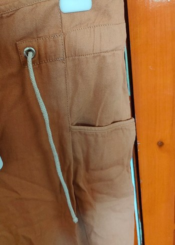 Camel Pamuklu Midi Kadın Pantolon - Görsel 2