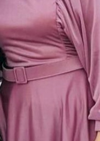 Pembe Uzun Kollu  Kadın abiye - Görsel 2