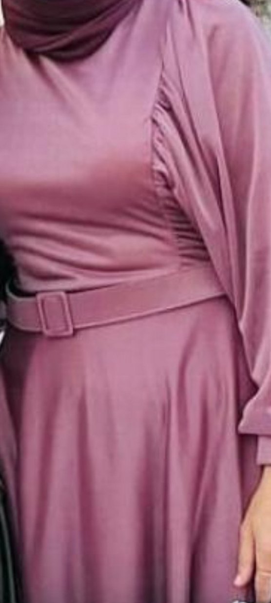 Pembe Uzun Kollu  Kadın abiye - Görsel 2