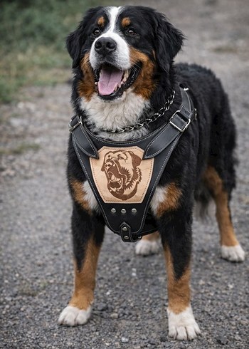 Köpek için Deri Göğüs Tasması - Görsel 2