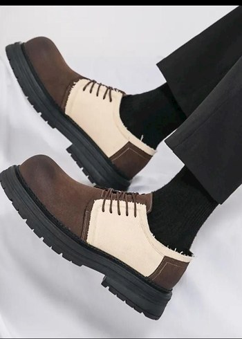 Kahverengi Süet Erkek Oxford Ayakkabı - Görsel 3