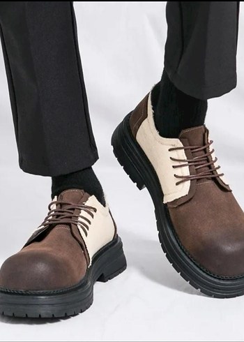 Kahverengi Süet Erkek Oxford Ayakkabı - Görsel 2