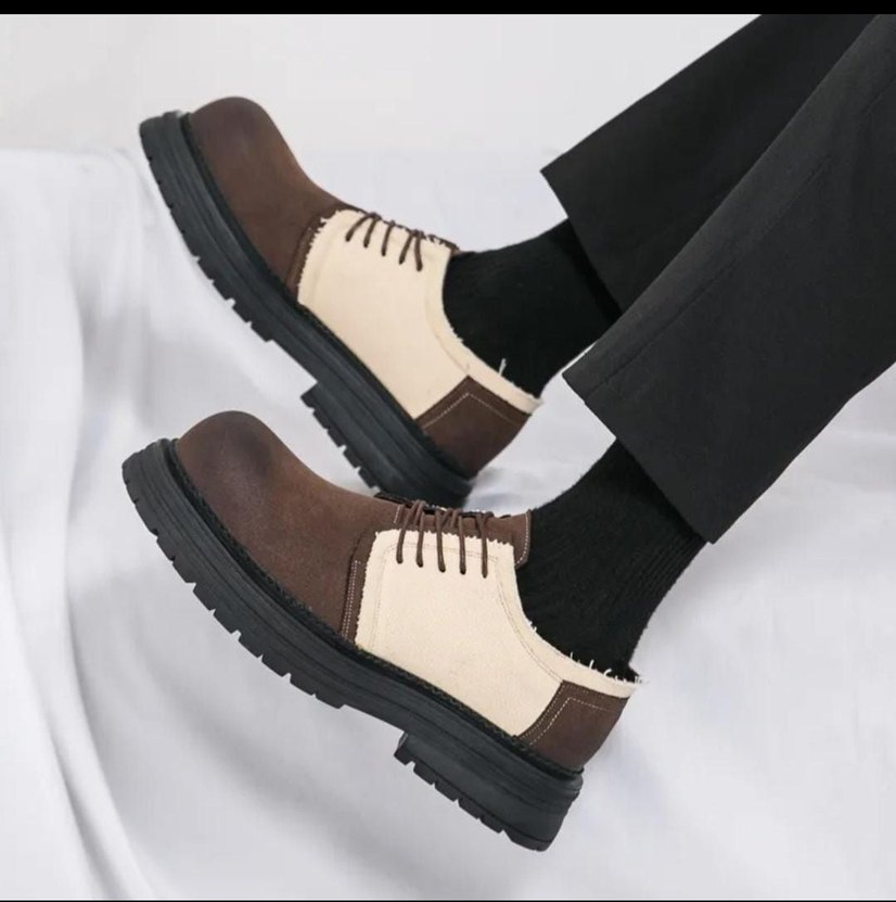 Kahverengi Süet Erkek Oxford Ayakkabı - Görsel 3