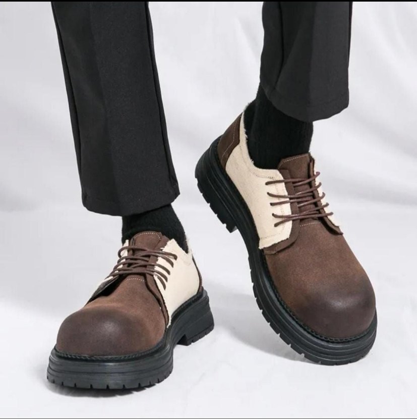 Kahverengi Süet Erkek Oxford Ayakkabı - Görsel 2