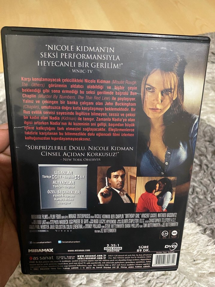 Yaş Günü Kızı DVD - Nicole Kidman, Ben Chaplin - Görsel 2