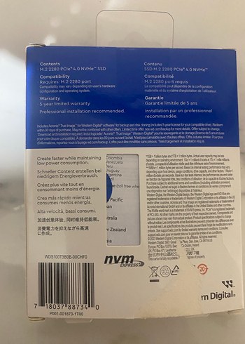 WD Blue M.2 SSD 1TB SN580 1TB - Görsel 3