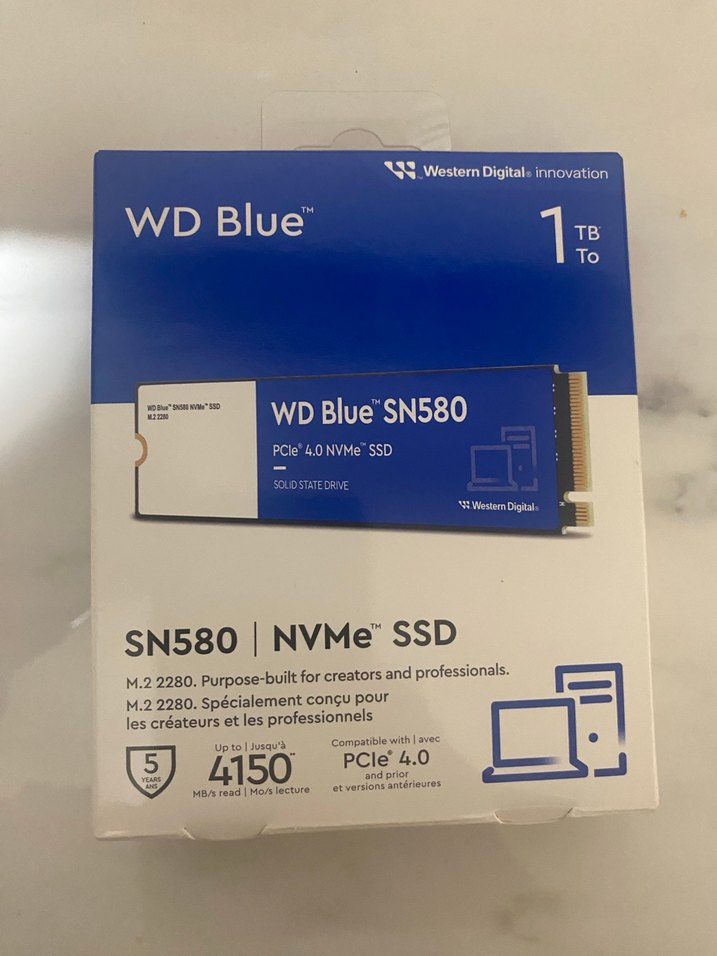 WD Blue M.2 SSD 1TB SN580 1TB - Görsel 2