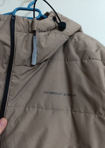 Bej Su itici Kadın Kışlık Mont - Görsel 4