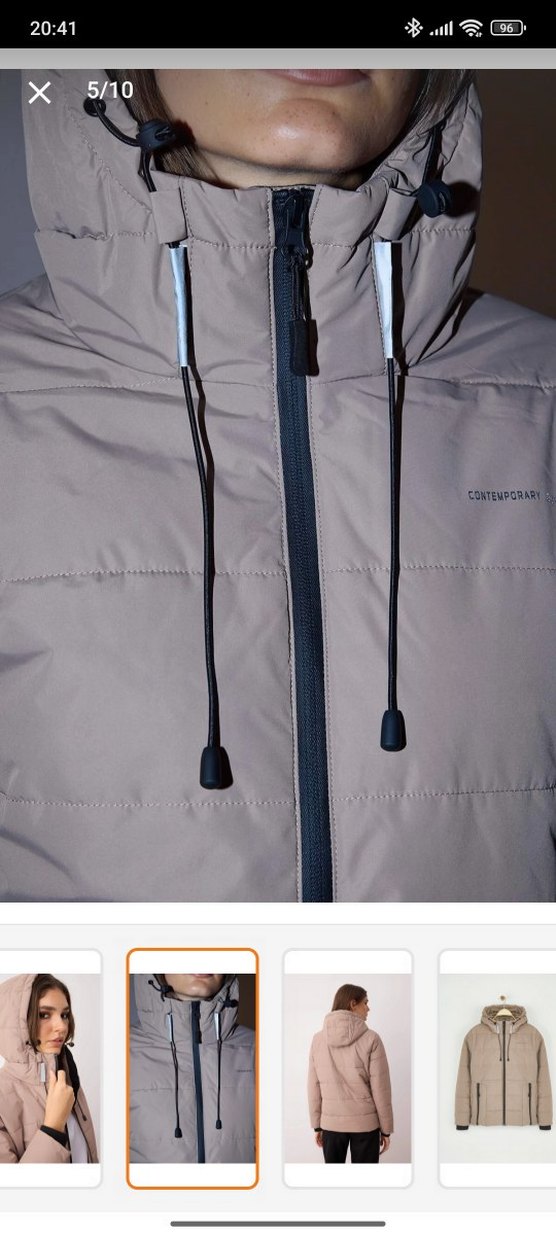 Bej Su itici Kadın Kışlık Mont - Görsel 3