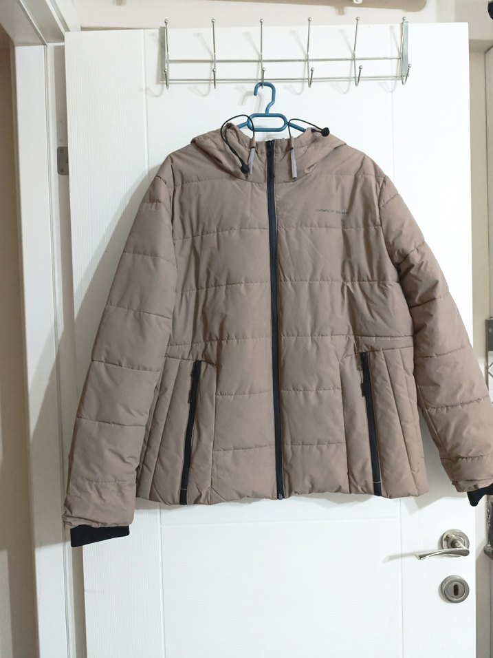 Bej Su itici Kadın Kışlık Mont - Görsel 2