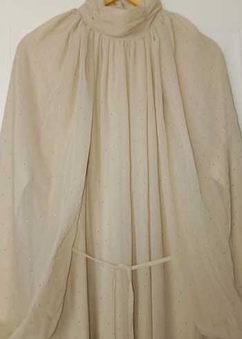 Bej söz nişan tesettür elbise - Görsel 6